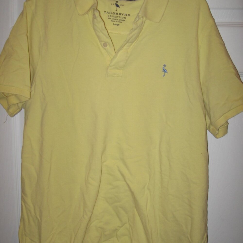Taylor Byrd Collection Shirt Men's Size Large Pale Yellow
